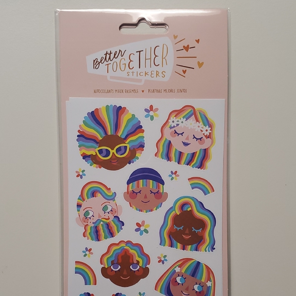 Better Together Stickers with Rainbow Designs